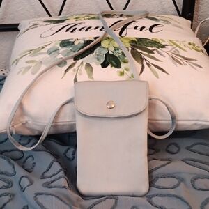 Elegant Light Blue Cell Phone Crossbody Bag